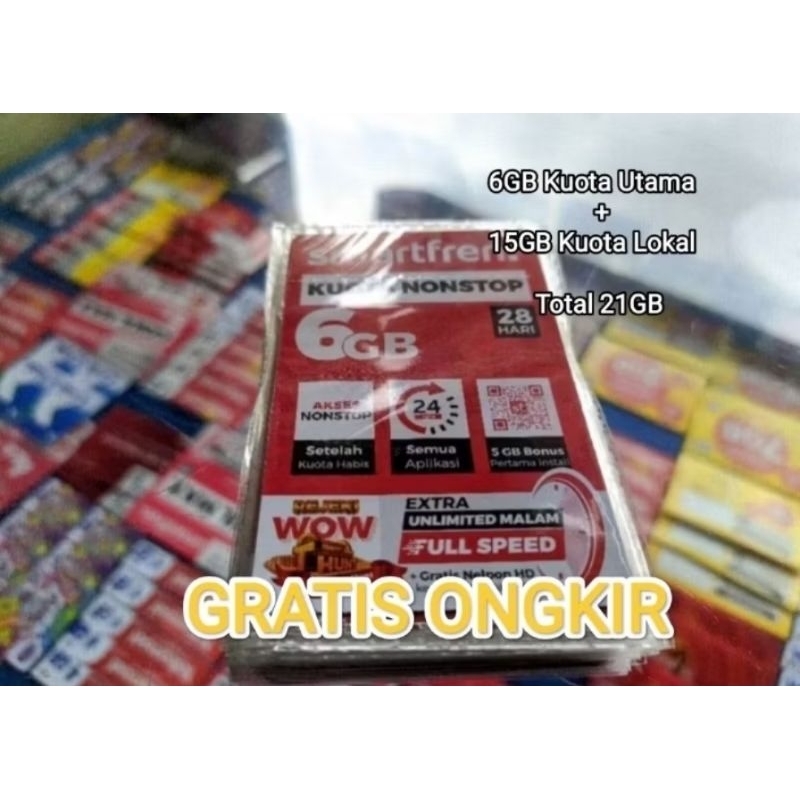 Voucher Smartfren 6GB+15GB Lokal Unlimited Nonstop
