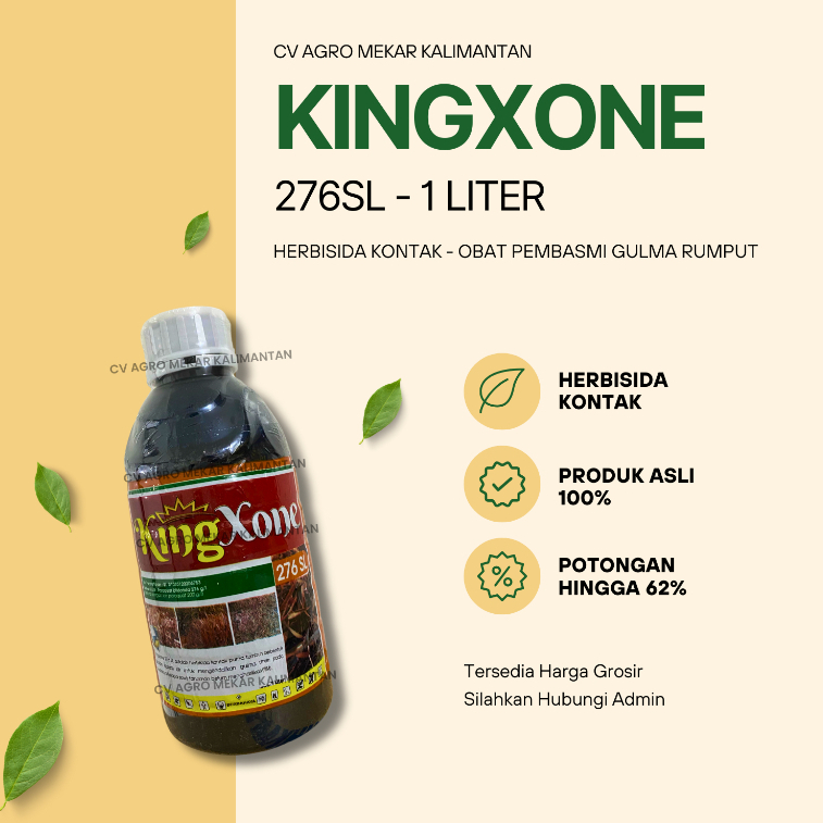 KINGXONE Herbisida Kontak Paraquat Diklorida 276 SL 1 Liter