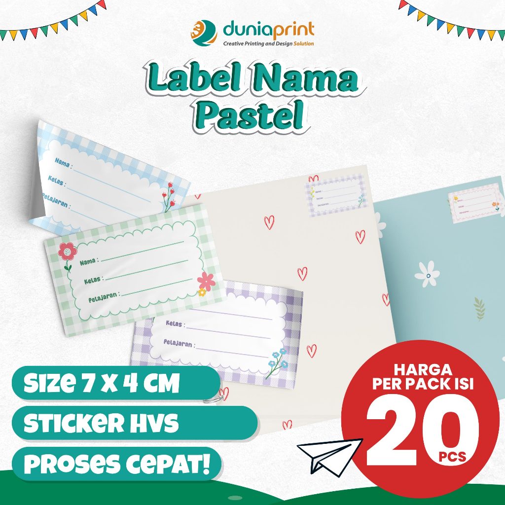 

Label Nama Buku Pastel | Stiker Nama | Stiker Label | Label Buku Pelajaran | Label Nama | Sticker Custom Nama | Cetak Label Nama | Dunia Print
