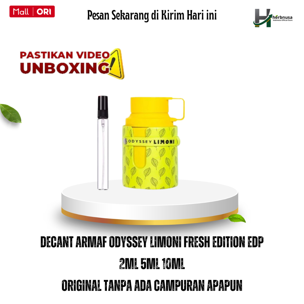 Decant Armaf Odyssey Limoni Fresh Edition EDP 2ml 5ml 10ml