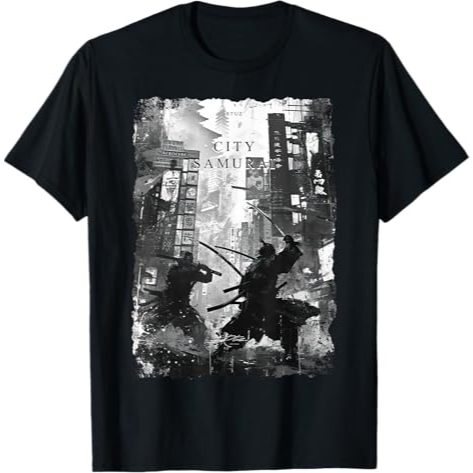 Kaos Japan Hip Hop Y2K Vintage Hipster Edgy Urban Streetwear Samurai Legend T-Shirt