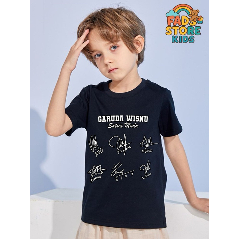 Kaos Anak Garuda Wisnu Satria Muda | Tanda Tangan Garuda Wisnu | | Kaos Anak Viral | Kaos Anak Laki-