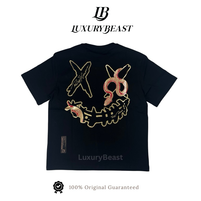 RIC Ricky Is Clown Golden Snake Tshirt Black