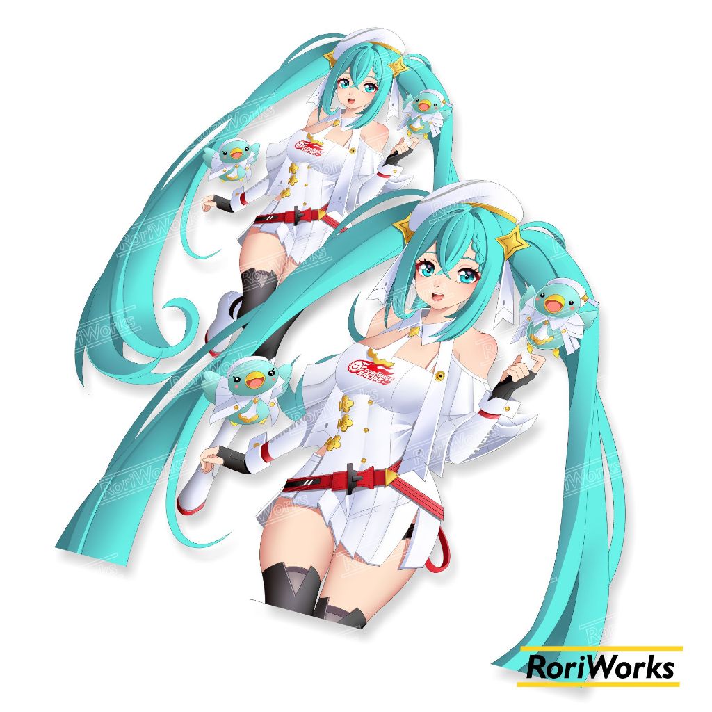 Stiker Kiss cut - Racing Miku Hatsune 2023 | Vocaloid