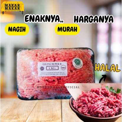

Daging Sapi Giling / Minced Beef Meat 1 Kilo tanpa tulang