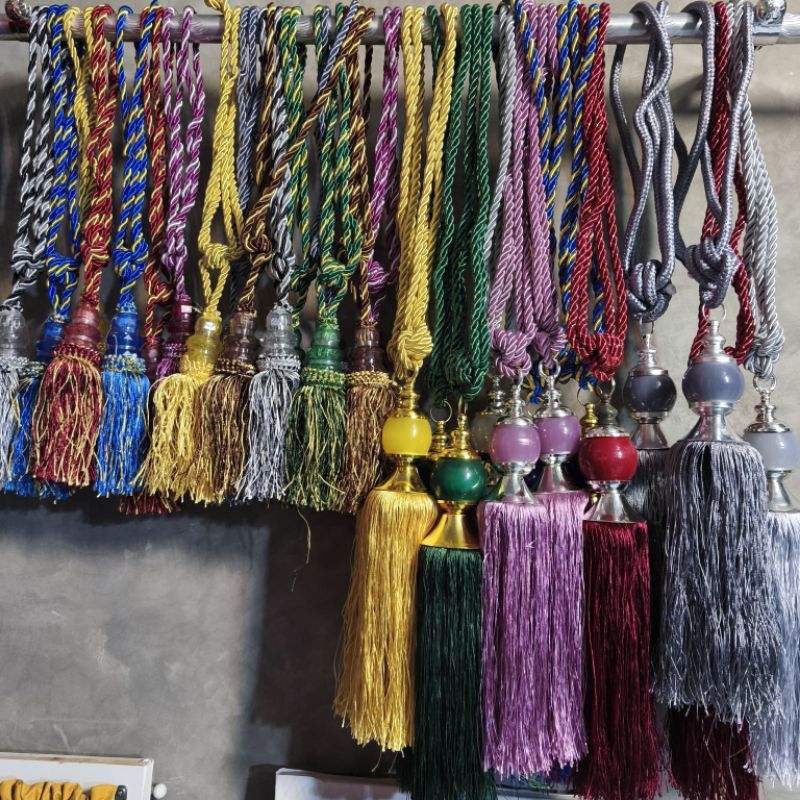 Tali Gorden Giok jumbo Tali Ikatan Gorden tambang Giok jumbo Tali ikat samping Tasel Hordeng