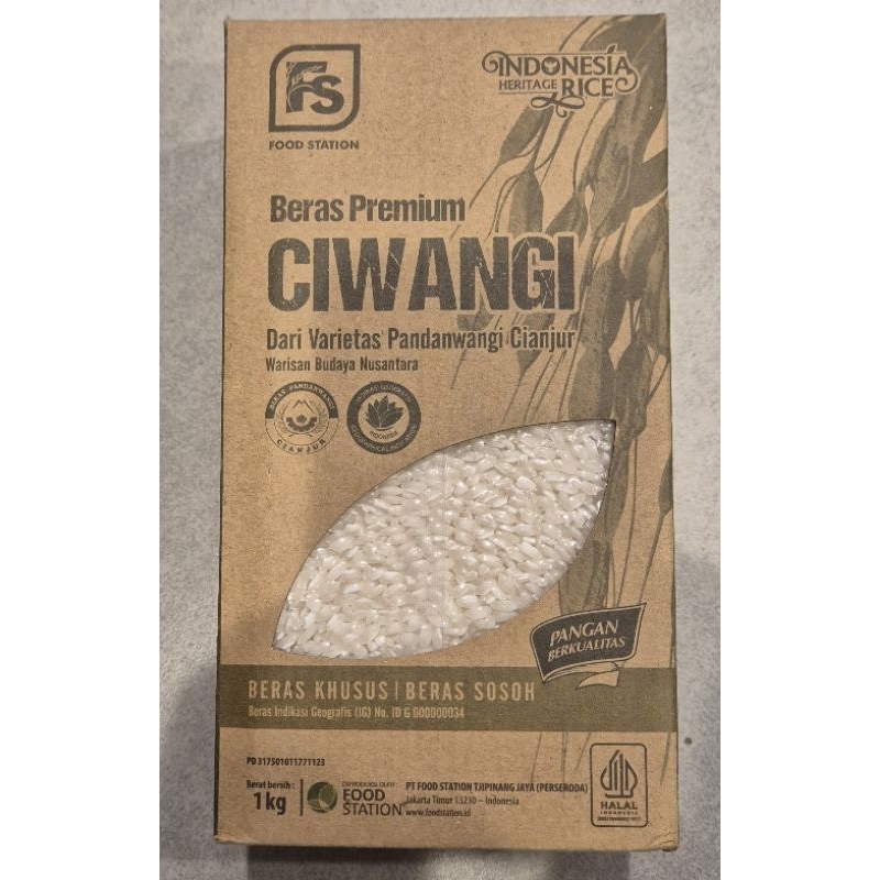 

Beras Premium FS CIWANGI Dari Varietas Pandan Wangi Cianjur 1 Kg - RM.