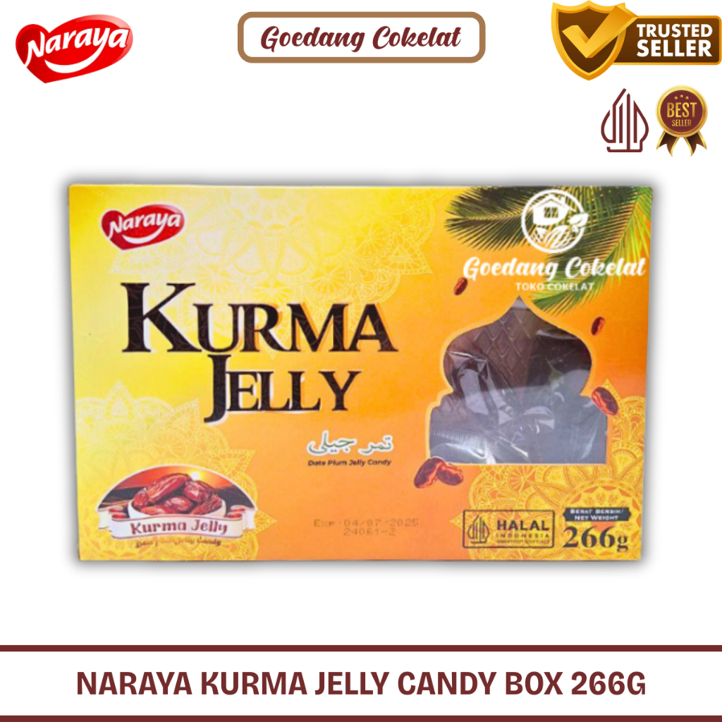 

NARAYA Kurma Jelly Candy Permen Lunak Jeli Rasa Kurma Berat 500g 266g