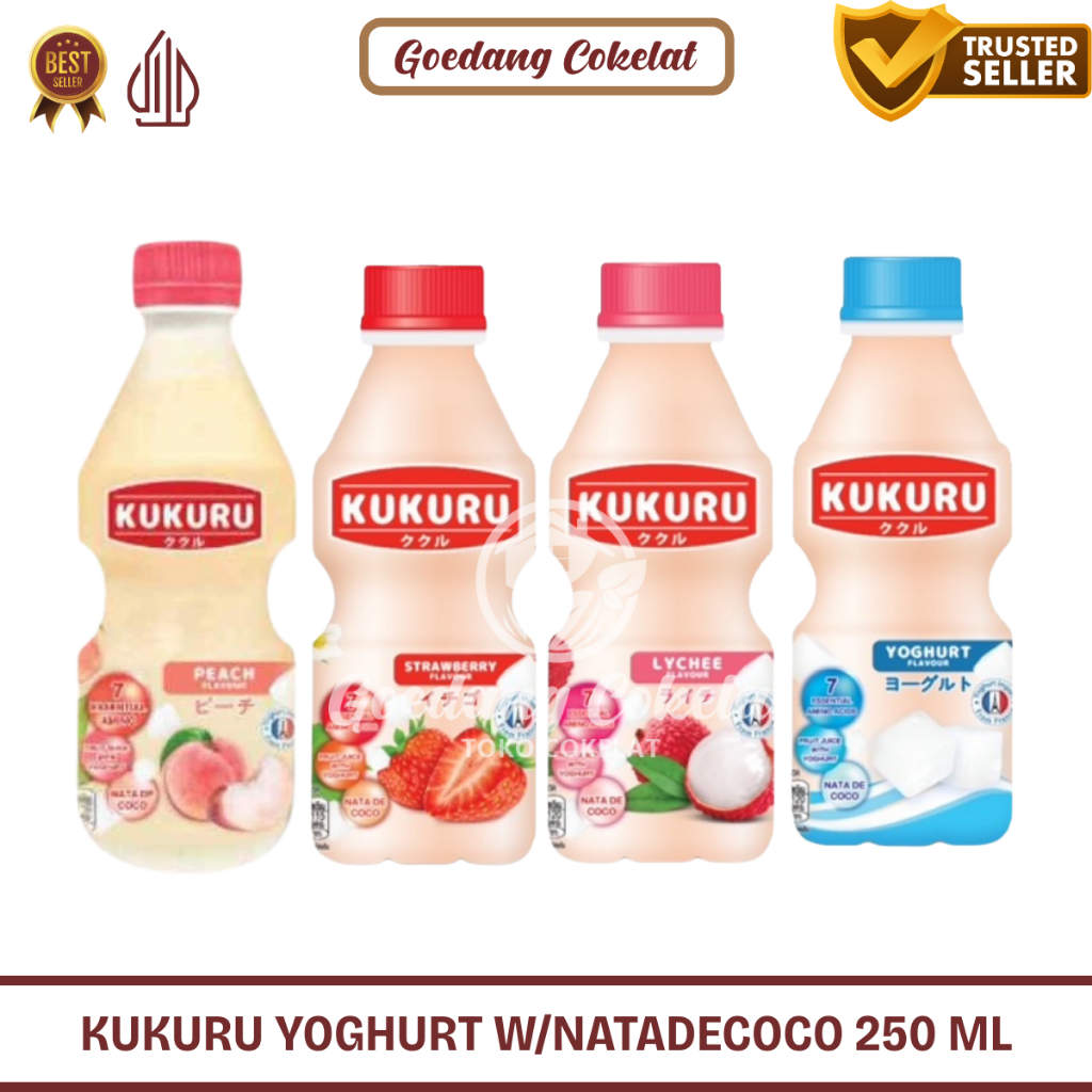 

Kukuru Yoghurt Drink With Natadecoco 250ml Minuman Yoghurt Perisa Buah Dengan Natadecoco 250ml