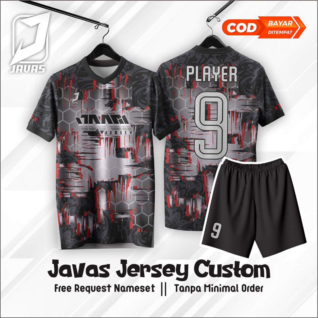 Javas Jersey Futsal Printing | Baju Futsal Jersey Bola Printing Custom Nama nomor Logo