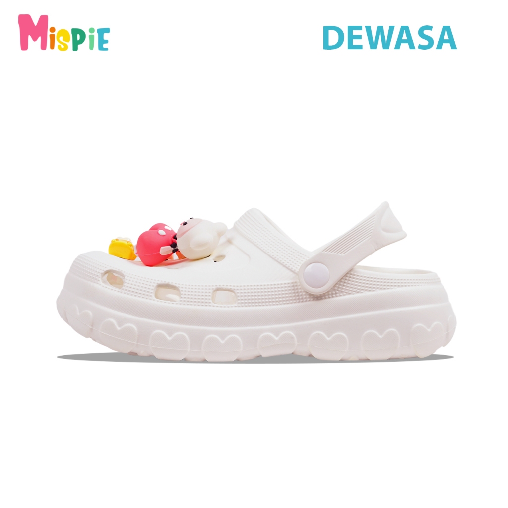 Mispie Sandal Karet Dewasa Aladin White