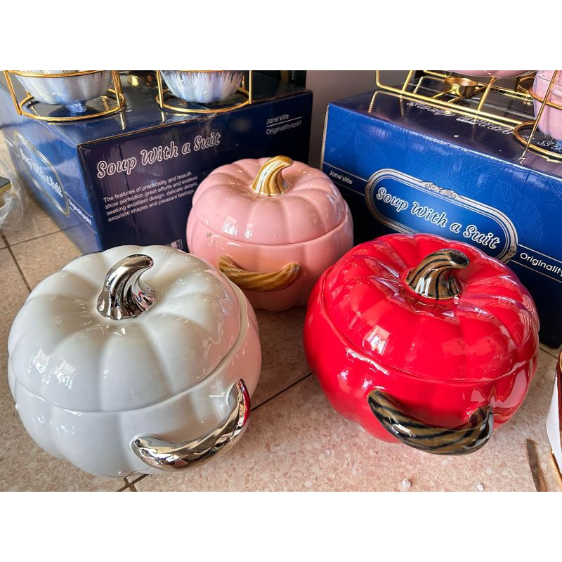Panci labu pumpkin pot panci tomat tomato pot pumpkin pot ceramic