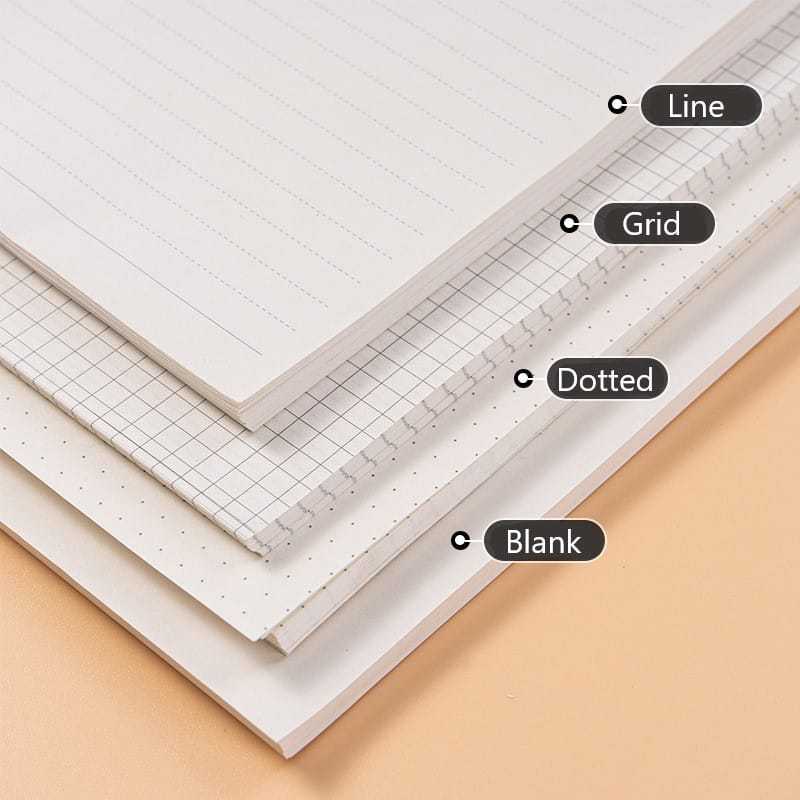 

Loose Leaf A5 B5 Bookpaper 72gsm - Polos Garis Titik Kotak - Isi Binder Refill