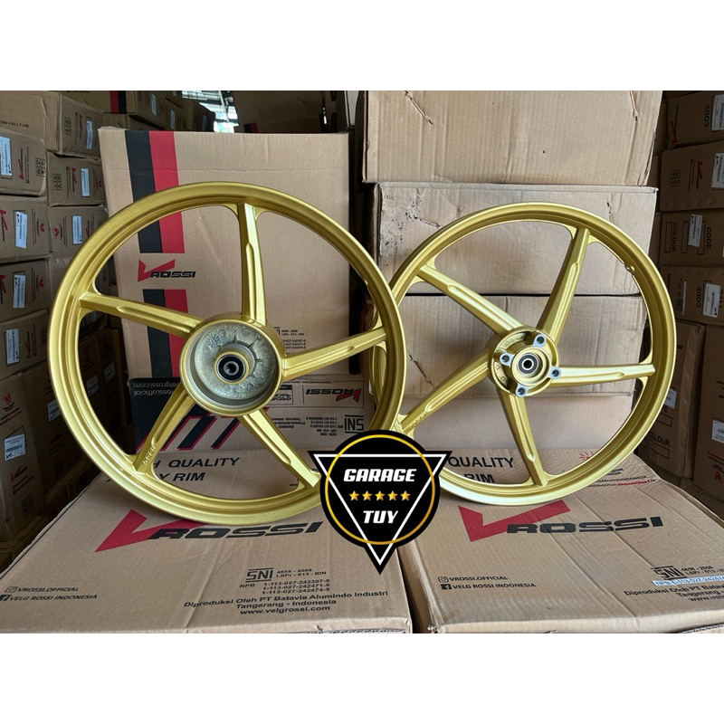 Velg racing V Rossi palang 5 Honda revo absolut ,revo110,Revo fit,revo fi ring 17x14/160 gold