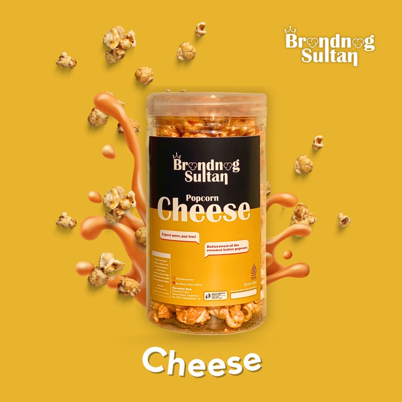 

[New Packaging] Popcorn Rasa Keju/Jagung Popcorn Cheese Snack/Jagung Mushroom - Cemilan Kemasan Toples by Brondong Sultan