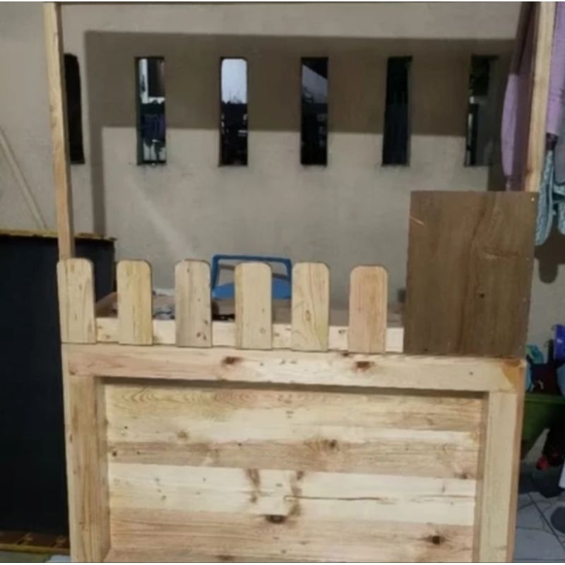Rombong Kayu Panjang 100 cm | Rombong Bakso | Both Kayu | Gerobak Kantin | booth kayu jati belanda |