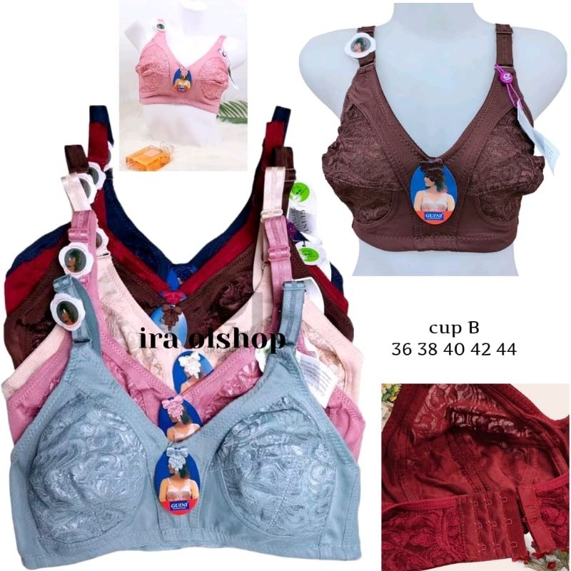 Bra Bh Renda Tanpa Kawat Busa Kait 3 Guini Sister