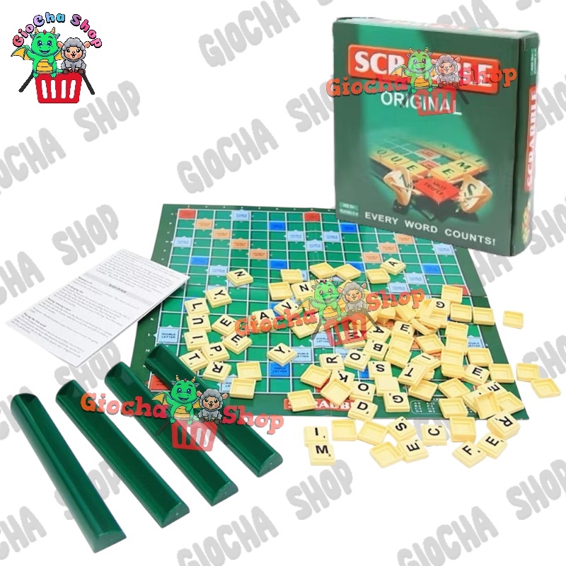 MAINAN ANAK MENYUSUN KATA BAHASA INDONESIA ENGLISH [5220Y] - MAINAN EDUKASI ANAK BOARD GAME SCRABBLE