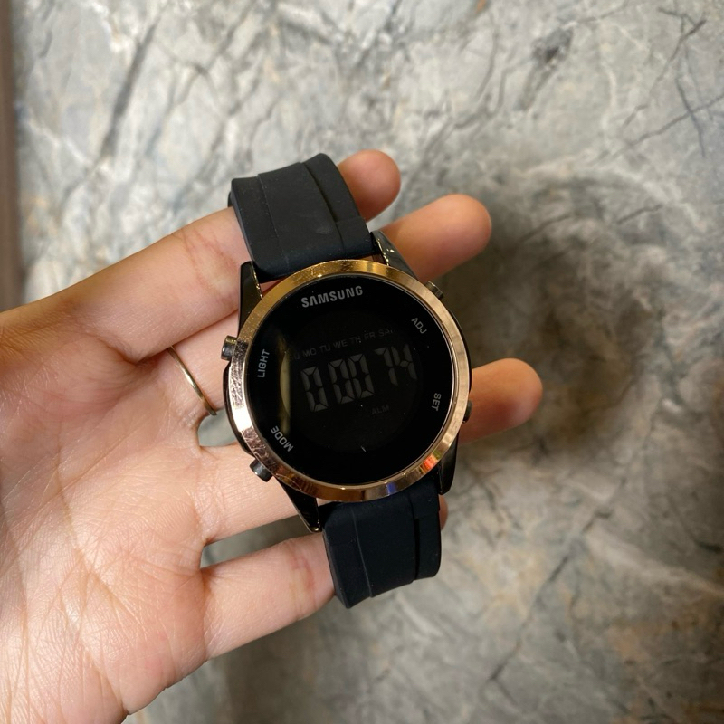 ( BISA COD ) JAM TANGAN WANITA/PRIA SAMSUNG DIGITAL RANTAI KULIT DIAMETER 3,8 CM || JAM TANGAN FASHI
