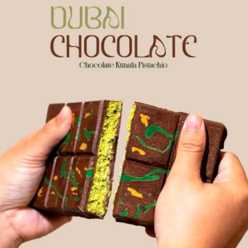 

Coklat Dubai pistachio kunafe/crispy pistachio kunafe/Coklat dubai premium besar