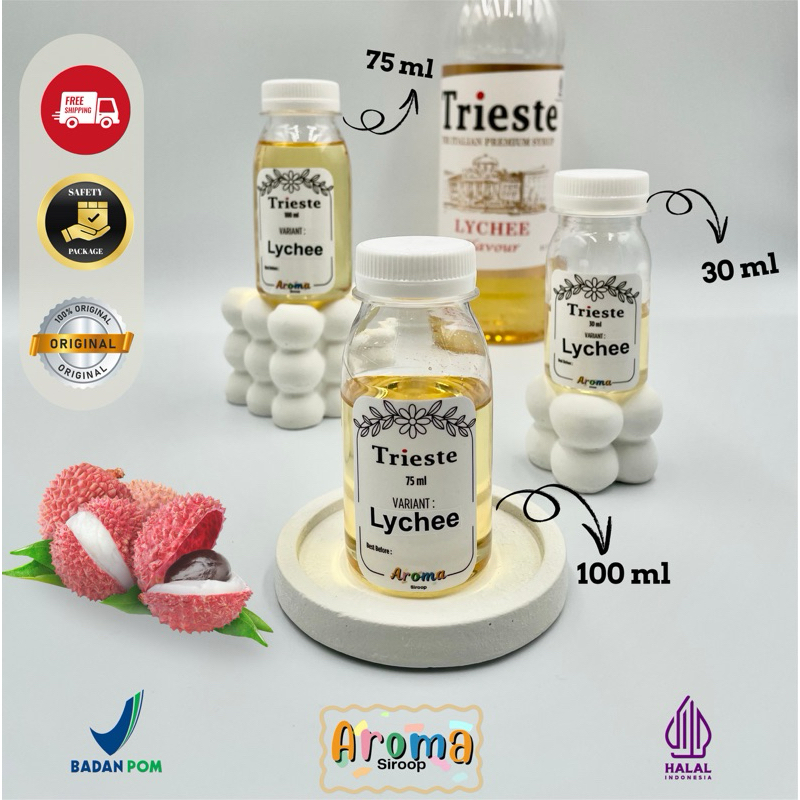 

Trieste Syrup - REPACK sirup Trieste Leci Lychee (100ml - 75ml - 30ml) 100% ORIGINAL