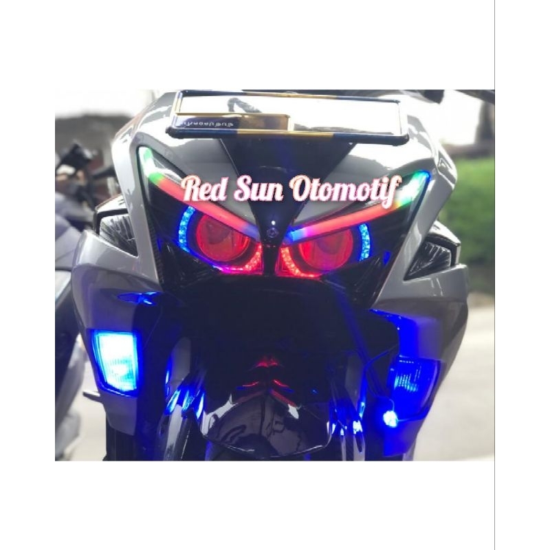 PAKET SIAP PASANG BILED PROJECTOR PROJIE AES BULLAES EXPERIENCE V1 V2 2,5 INCH 60 watt AEROX OLD LAM