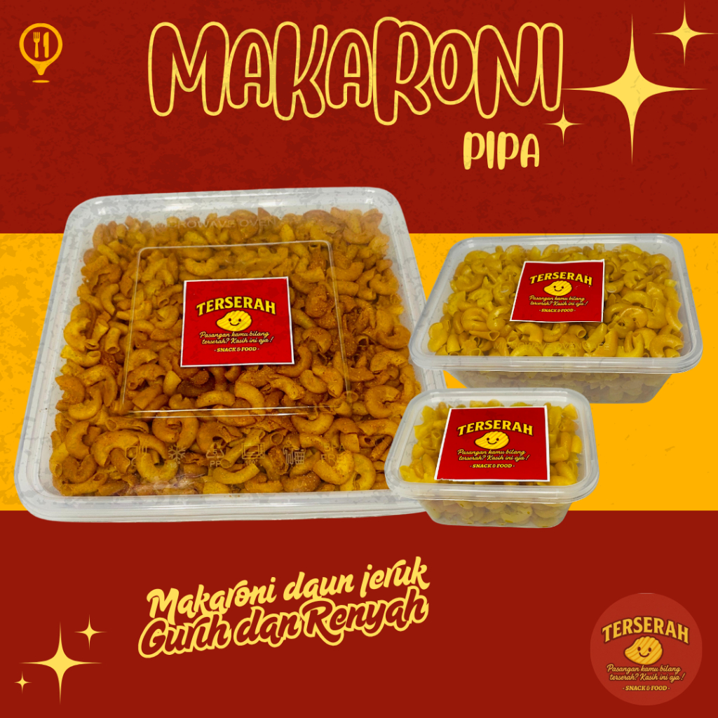 

makaroni pipa gurih dan renyah | pedas daun jeruk | terserah.store
