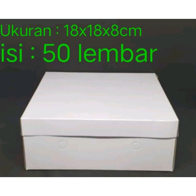 Kotak Nasi  Polos Putih isi 50's
