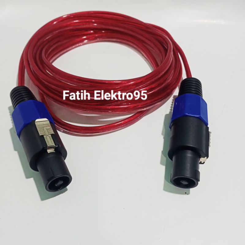 KABEL AUDIO SPEAKER 2X50 TRANSPARAN SUDAH DI LENGKAPI JACK SPEAKON TO SPIKON MURAH BERKUALITAS