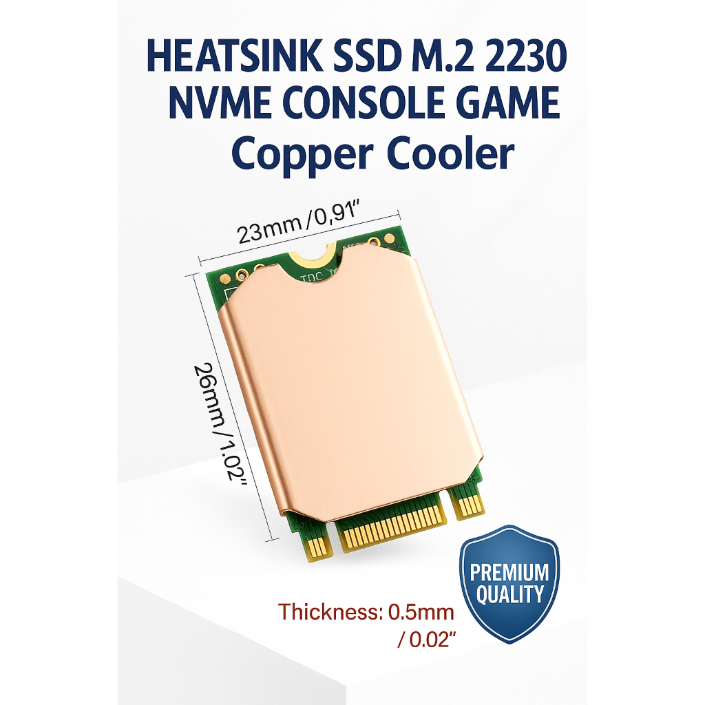Heatsink SSD M.2 2230 NVMe Copper Cooler