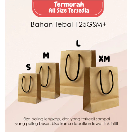 Paper Bag Coklat Jumbo, Paper Bag Mini Polos, Paperbag Superbig (Besar)