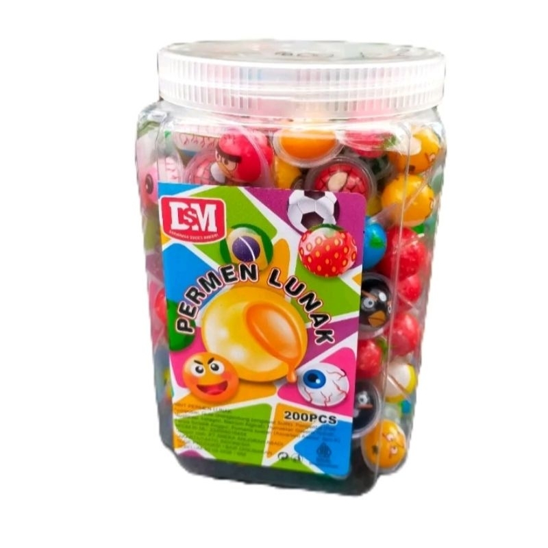 

Permen Viral Lunak Gummy Bulat Rasa Buah Isi 200 Pcs