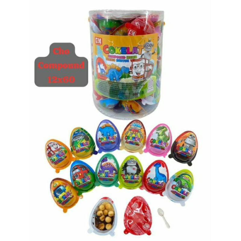 

DSM COKELAT COMPOUND BENTUK TELUR ISI 60 pcs