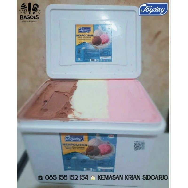 PROMO ESKRIM EMBER 8 LITER JOYDAY NEOPOLITAN