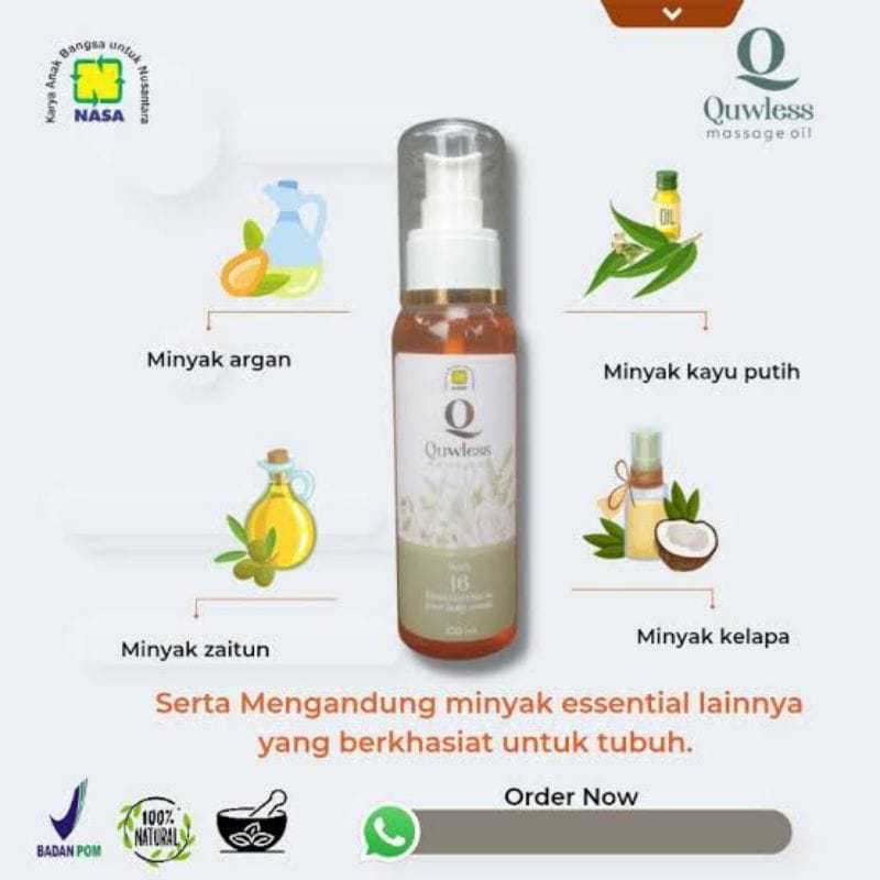 Quwless Nuru Massage Oil - Minyak Urut