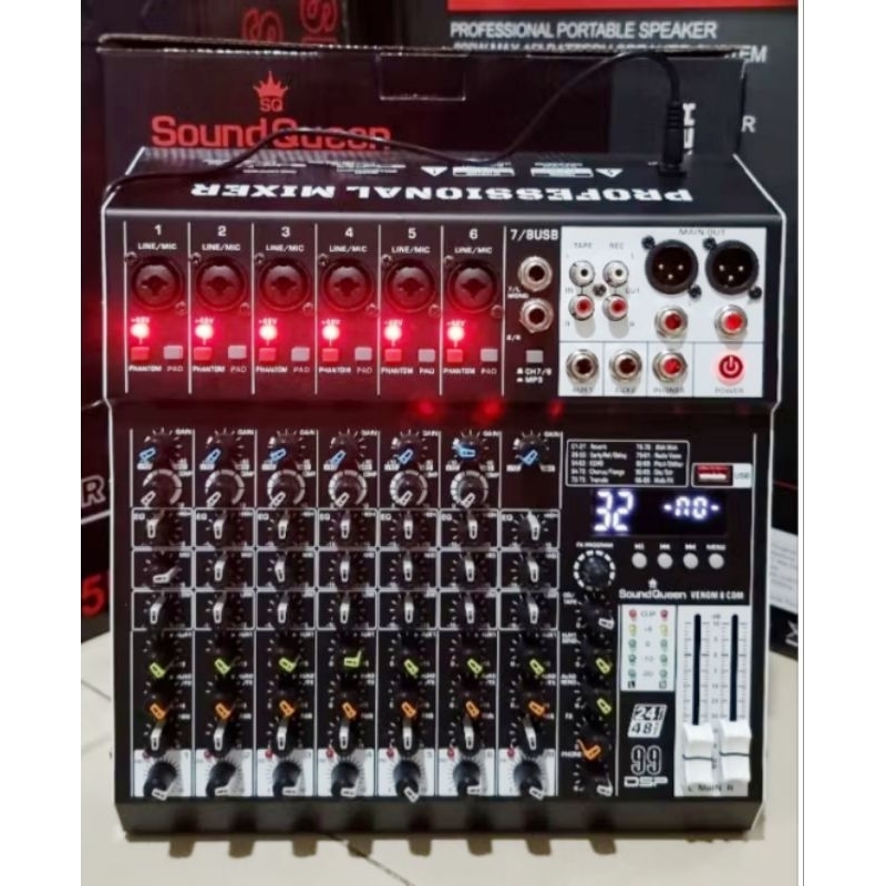 Mixer Soundqueen 6Channel Venom 6.Soundqueen Venom6