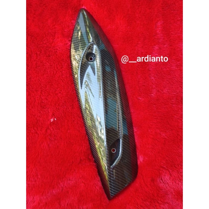 cover knalpot MIO J ORI di karbon kevlar (twill)