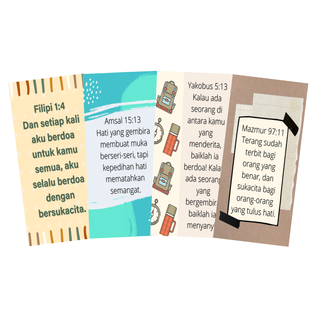 

Pembatas Buku dan Alkitab Dengan Ayat Emas Tema Bersukacita Natal Paskah Ibadah Gereja