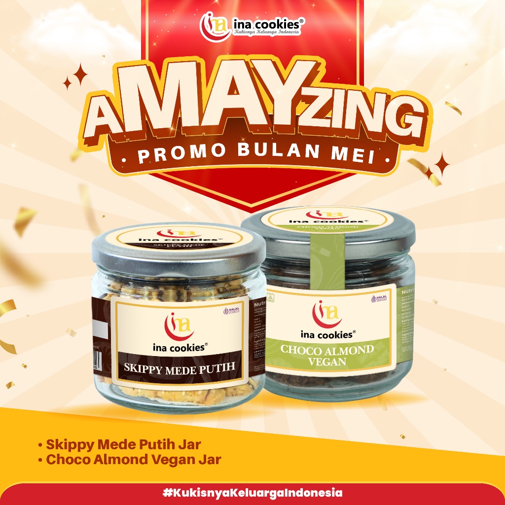 

[PROMO AMAYZING] PAKET BUNDLING "E" 2 Toples JAR Skippy Mede Putih & Choco Almond Vegan