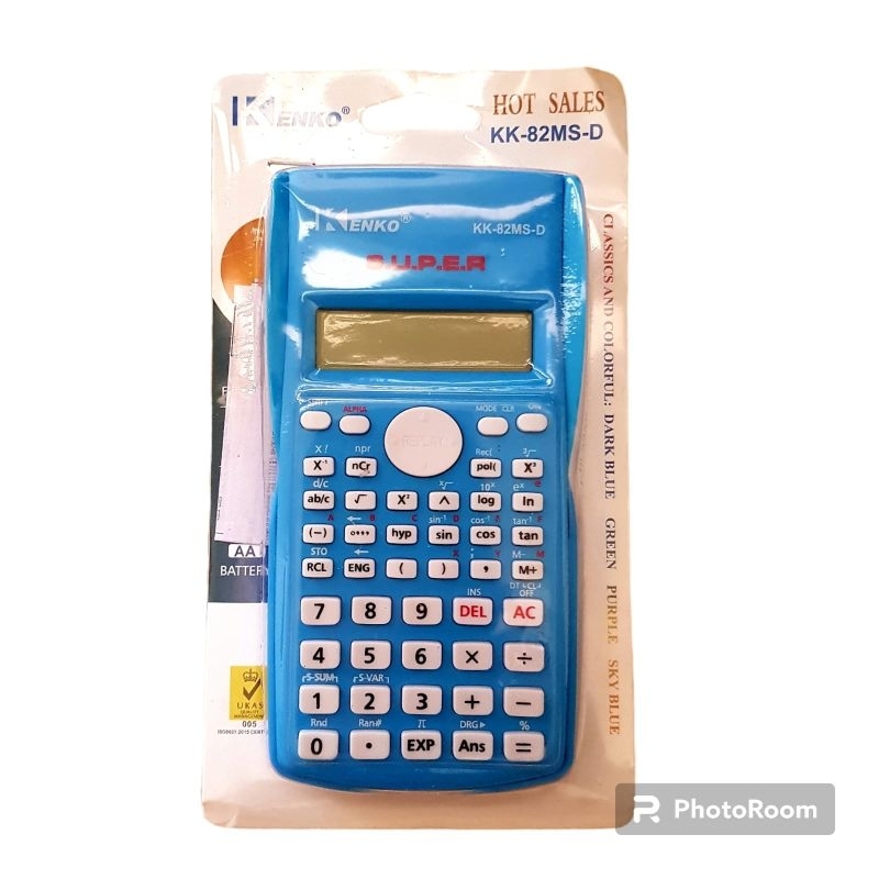 

KALKULATOR SCIENTIFIK+COVER 12 DIGITS KK-82MS/KK-350MS 240 FUNGSI LARIS MURAH