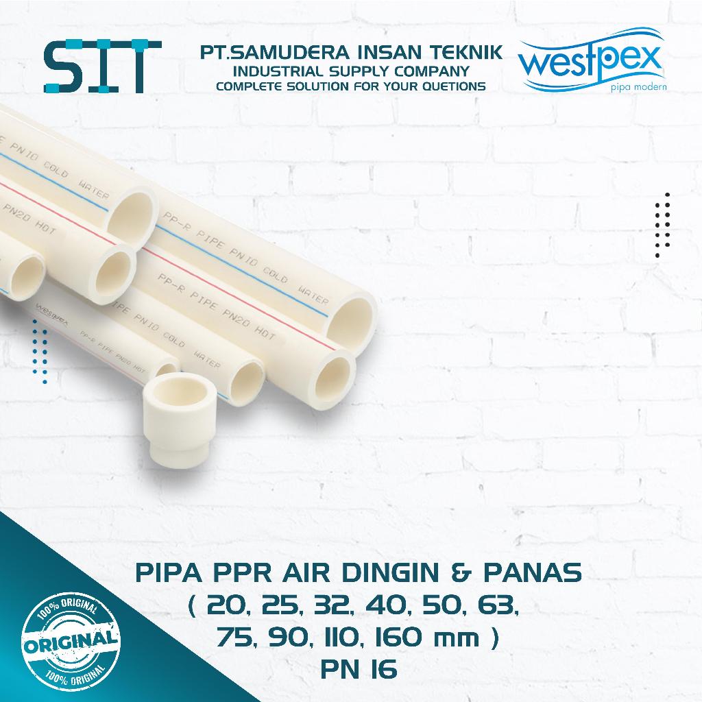 Pipa PPR Westpex PN 16 Air Dingin & Air Panas Bertekanan 4m 6 Inch