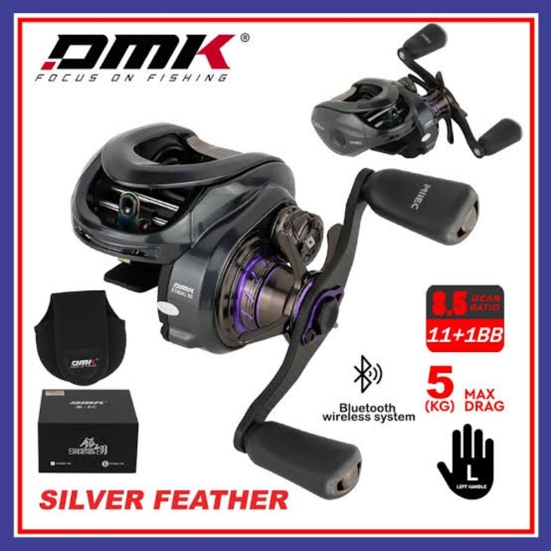 Baitcasting Reel DMK SILVER FEATHER SMART DC