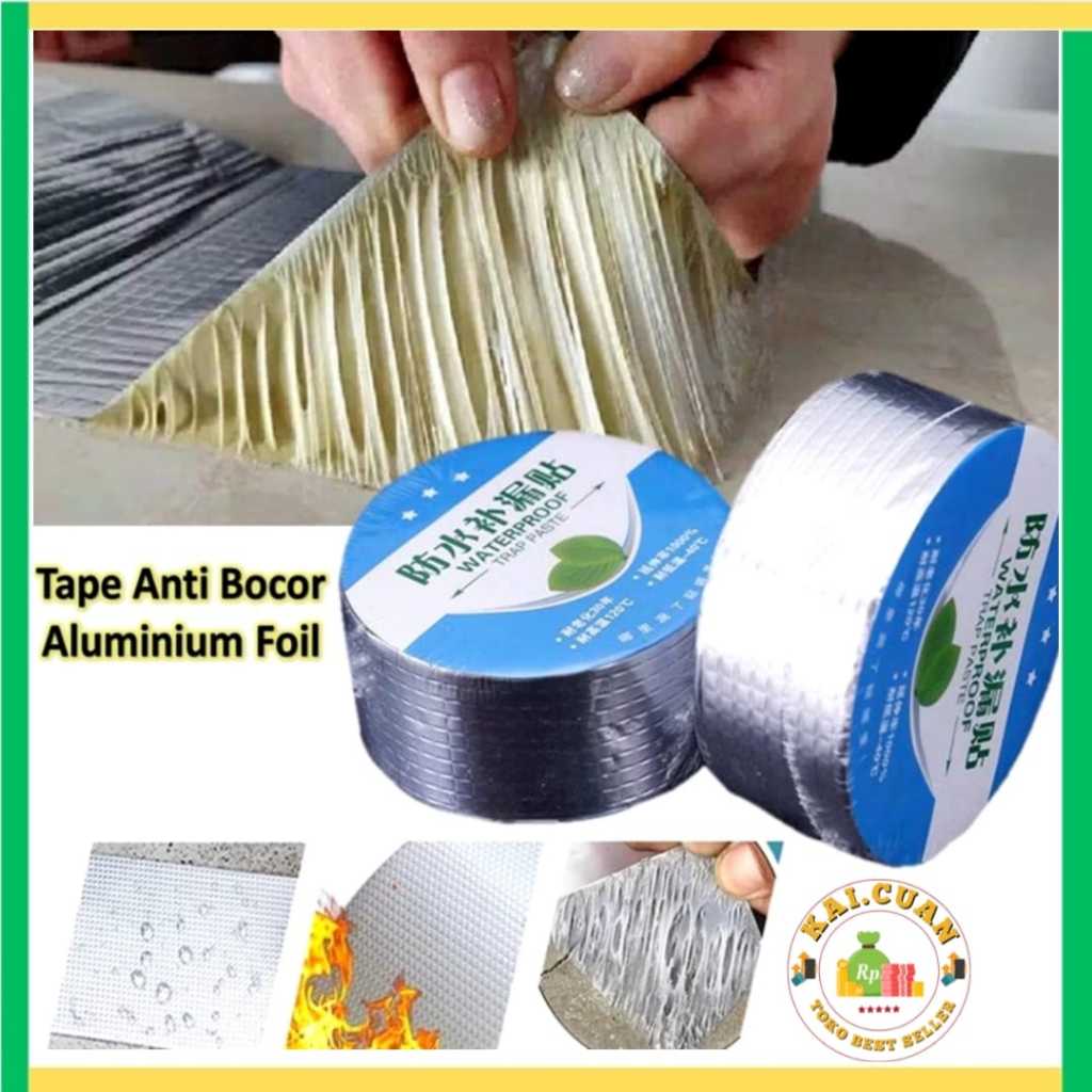 

(KAI)Lakban Aluminium 3M 5M /Lakban Foil Tahan Air Bocor