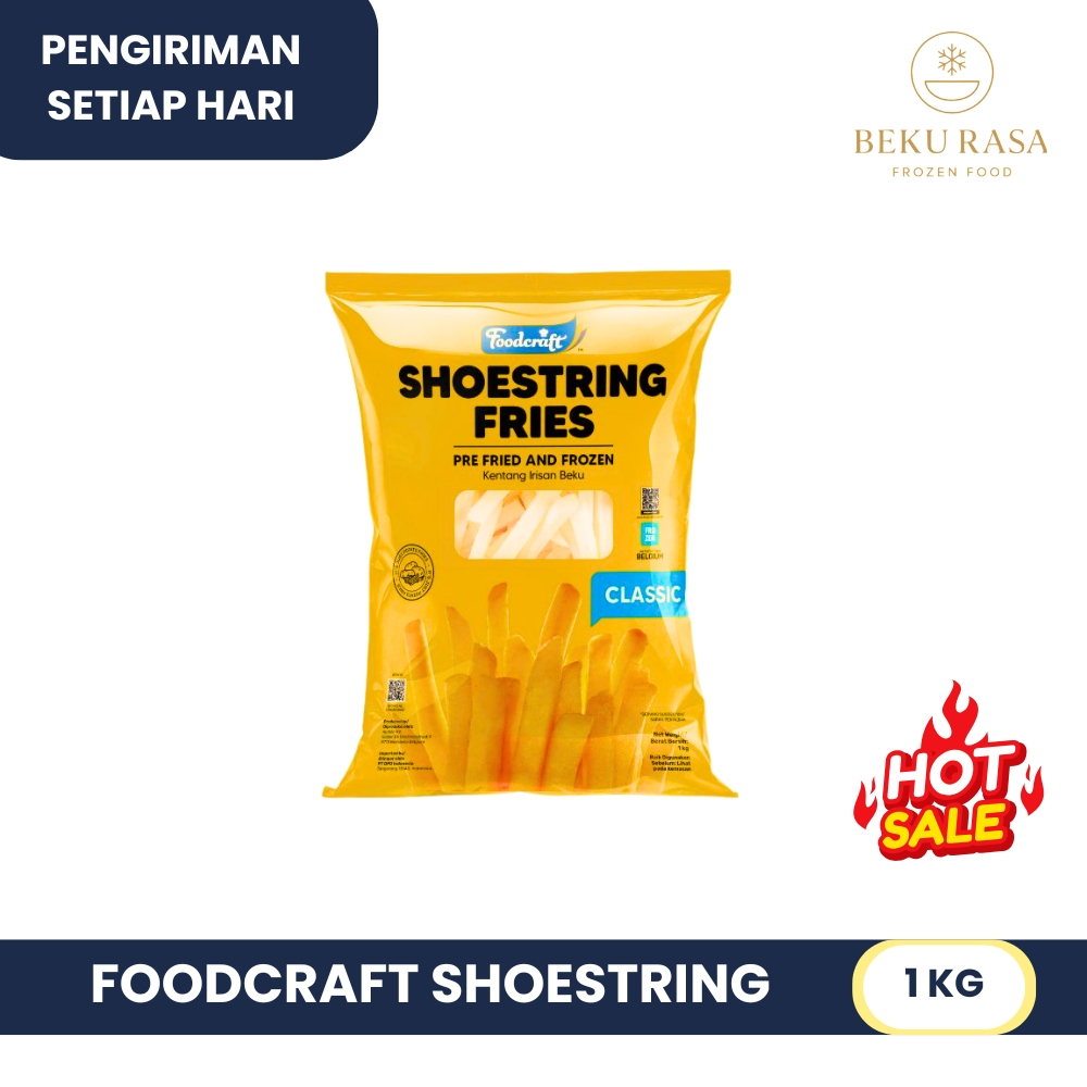 

FOODCRAFT SHOESTRING KENTANG GORENG TIPIS INSTAN ISI 1KG