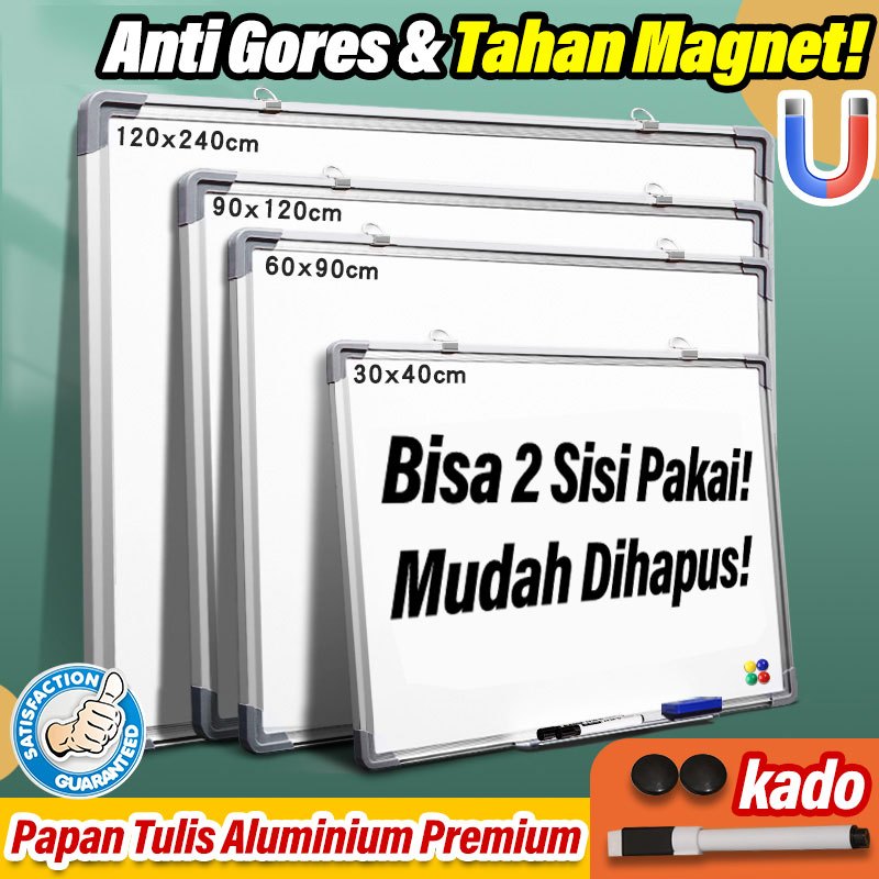 

【Magnetik Dua Sisi】PAPAN TULIS 2 SISI SPIDOL DAN KAPUR | WHITEBOARD | PAPAN TULIS MURAH | PAPAN TULIS ANAK Whiteboard Papan Tulis Putih Gantung