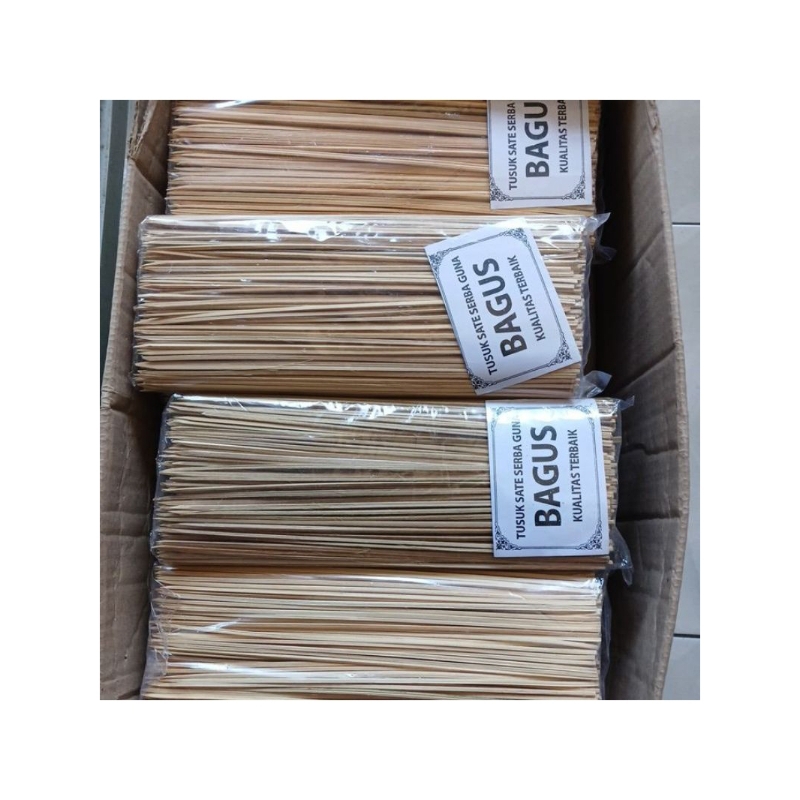 

Tusuk Sate Bambu Serbaguna 22cmX200 gr isi 400 Batang bahan Bambu Berkualitas