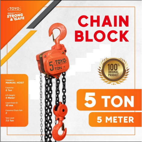TOYO CHAIN BLOCK 5 TON / TAKEL 5 TON / Manual Hoist