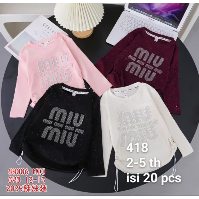 Atasan Crop Anak Perempuan | 2 - 6 Tahun