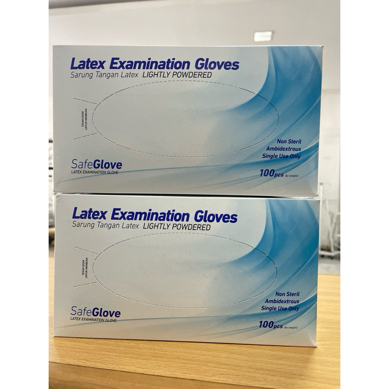 SARUNG TANGAN DISPOSIBLE / SARUNG TANGAN KARET / SARUNG TANGAN MEDIS SAFEGLOVE