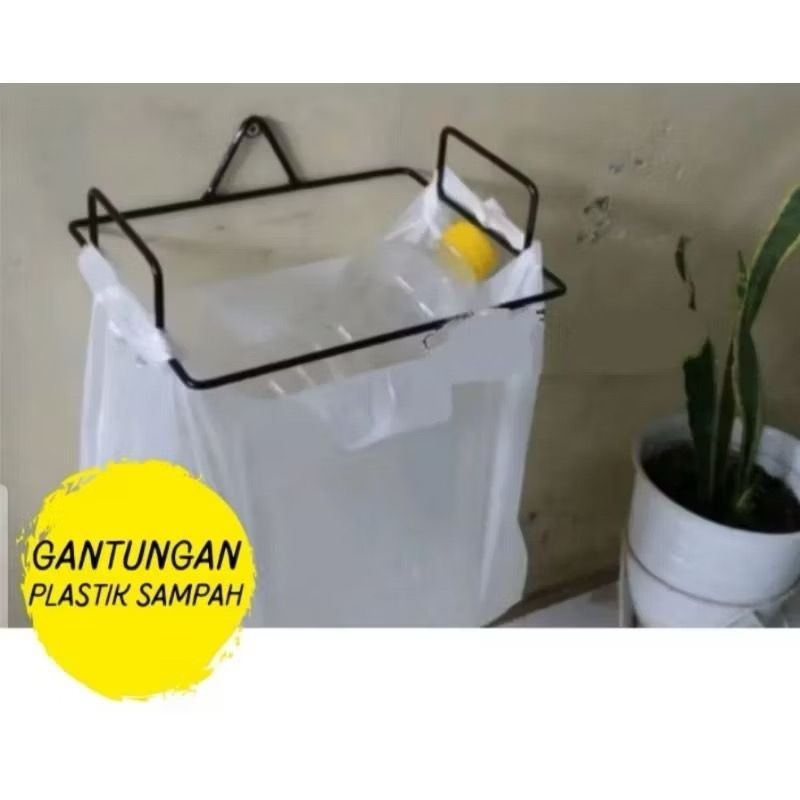 Gantungan plastik sampah dapur / rak sampah plastik